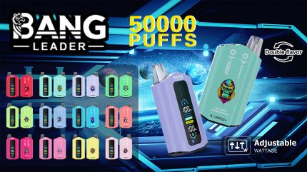 Bang Leader 50K Puffs 2-in-1 Prefilled Vape | Dual Flavor, Adjustable Wattage,  Rechargeable
